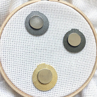 Just One More Row Cross Stitching Enamel Needle Minder