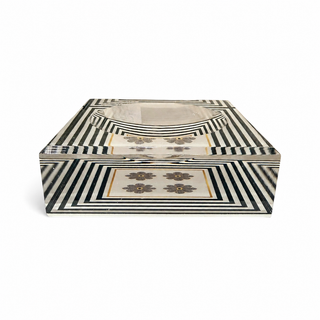 Catchall Lucite Bowl - Striped Floral
