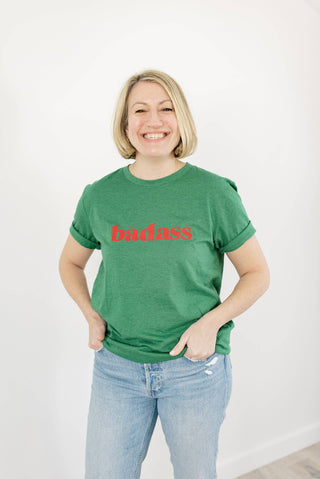 Badass T-Shirt Graphic Tee - Holiday Apparel-Women's Graphic Tees-[product_category]-Whatsoever Things