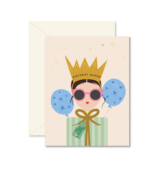 Birthday Queen Brunette Greeting Card-[product_category]-Whatsoever Things