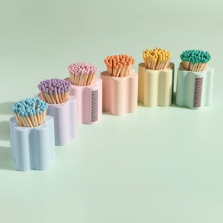 Pastel Flower Vessel with Colorful Matchsticks-Lighters & Matches-[product_category]-Whatsoever Things