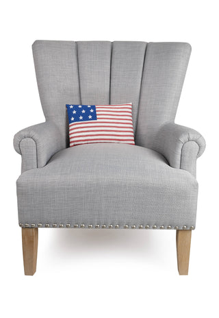 Stars and Stripes Embroidered Pillow-Throw Pillows-[product_category]-Whatsoever Things