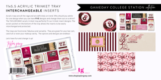 5.5x11 GAMEDAY COLLEGE STATION Trinket Tray Insert Set of 5