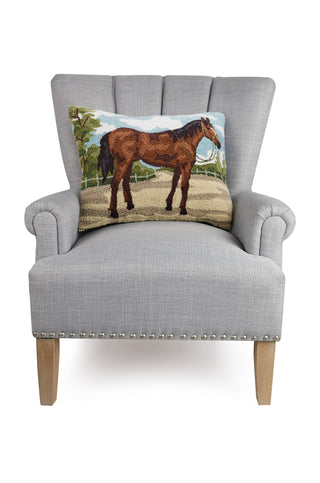 Brown Horse Hook Pillow-Pillows-[product_category]-Whatsoever Things