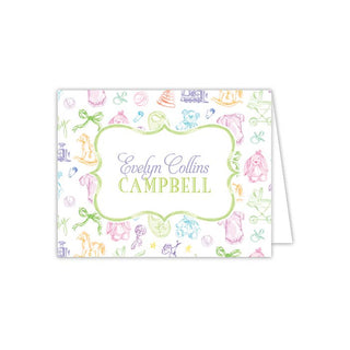Hand painted Baby Toile Folded Notecards with envelopes-Cards-[product_category]-Whatsoever Things