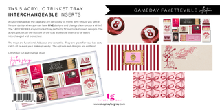 5.5x11 GAMEDAY FAYETTEVILLE Trinket Tray Insert Set of 5