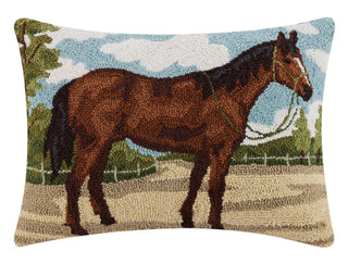 Brown Horse Hook Pillow-Pillows-[product_category]-Whatsoever Things