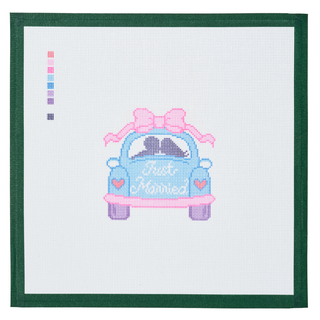 Wedding Getaway Car Needlepoint Canvas