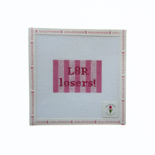 Later Losers! Luggage Tag Needlepoint Canvas