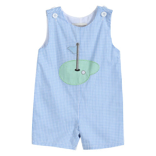 Blue Gingham Golf Hole Shortall-Baby & Kids Clothing-[product_category]-Whatsoever Things