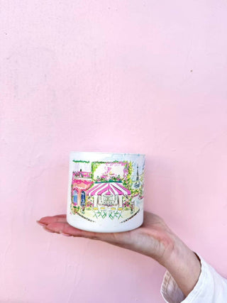 Eiffel Tower Scape| Hand Illustrated Soy Candle |Double Wick