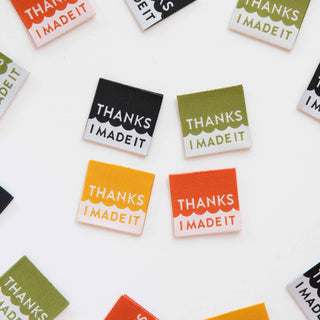 Thanks, I Made It Woven Labels – Pack of 8