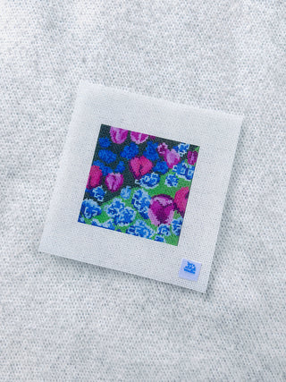 Butterfly Flowers and Tulip Needlepoint Canvas
