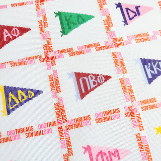 Sorority Pennant 13 Mesh Needlepoint Canvas