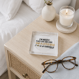 Catchall Lucite Bowl  - Peace Love Light