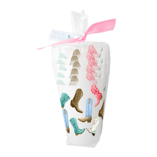 Colorful Cowboy Boots Frosted Cups