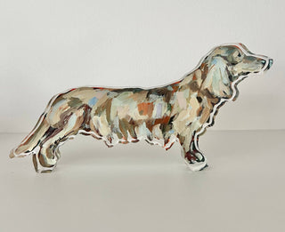 Blonde Dachshund Dog Acrylic Block