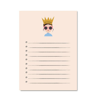 List Queen Brunette Notepad-[product_category]-Whatsoever Things
