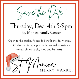 st monica merry market event flyer
