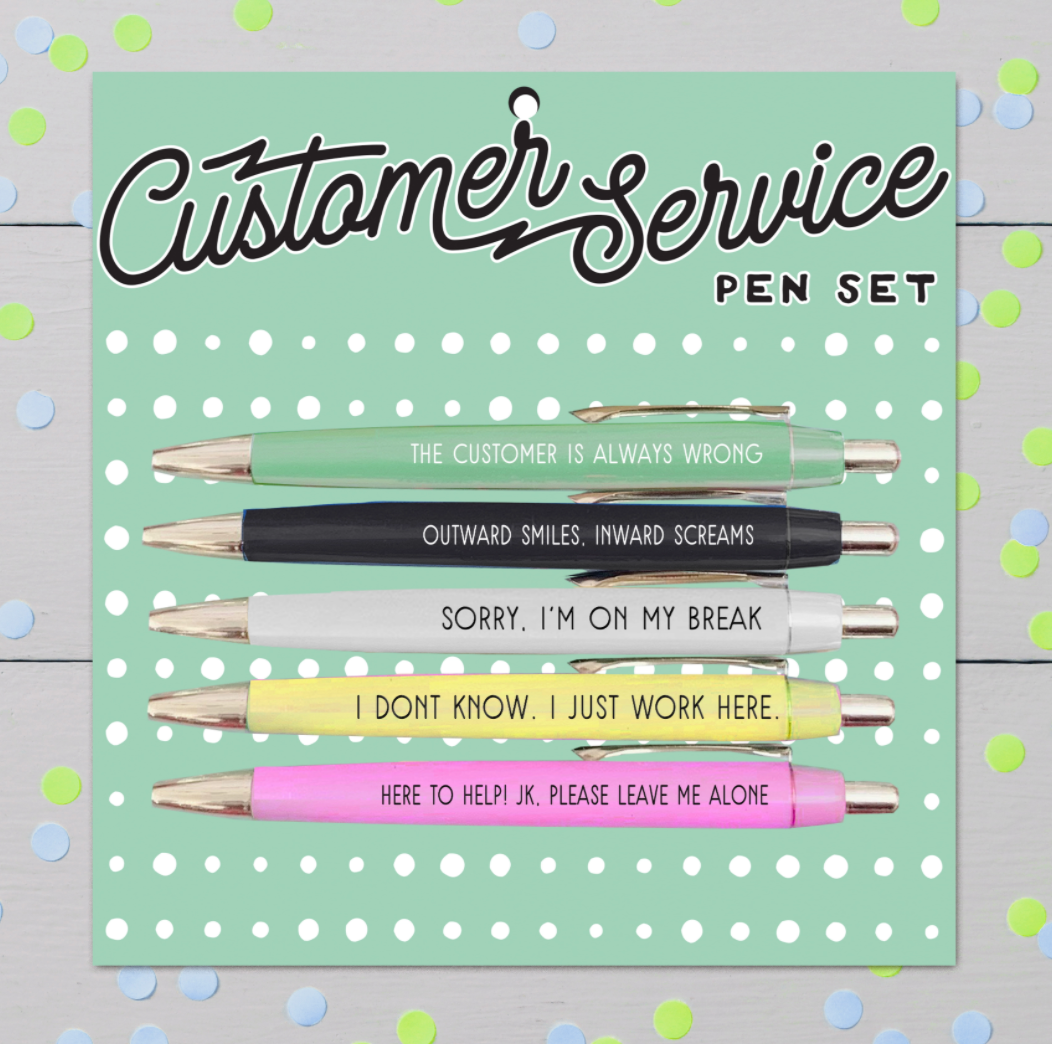 'Customer Service' Pen Set