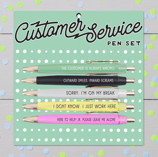 'Customer Service' Pen Set-Office Supplies-[product_category]-Whatsoever Things