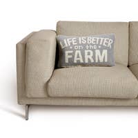 Load image into Gallery viewer, Life Is Better On The Farm Hook Pillow, 12 by 22 inches
