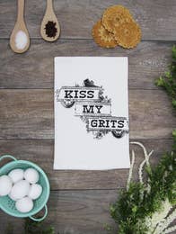 Kiss My Grits Kitchen Towel
