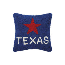 Load image into Gallery viewer, Texas Star Hook Pillow, 10 by 10 inches

