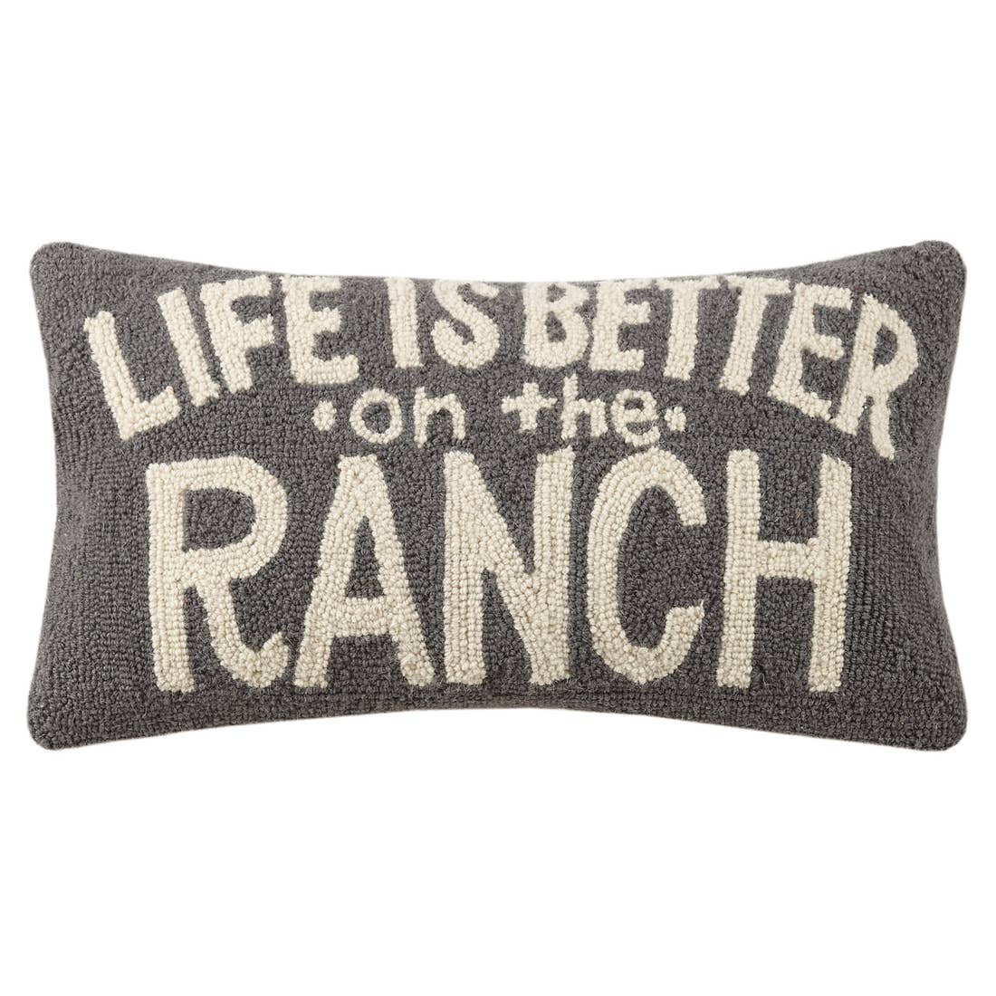 Life Is Better On The Ranch Hook Pillow, 12 by 22 inches