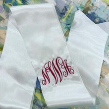 Load image into Gallery viewer, Monogrammed Bouquet Sash
