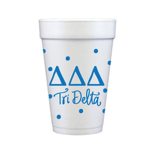 Tri Delta Sorority Styrofoam Cups