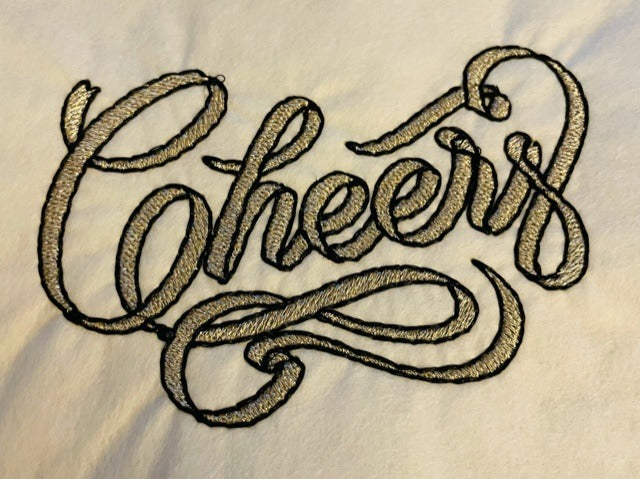 Cheers Embroidered Cocktail Napkins (set of four)