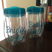 Load image into Gallery viewer, Acrylic Stemless Glass with clear lid
