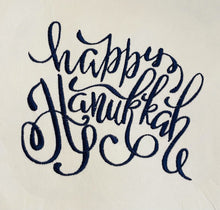 Load image into Gallery viewer, Happy Hanukkah Embroidered Guest Towel
