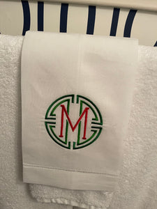 Monogram Medallion Guest Towel