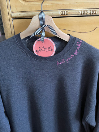 Embroidered Sweatshirt (Adult Sizes)-Women's Sweatshirts-[product_category]-Whatsoever Things