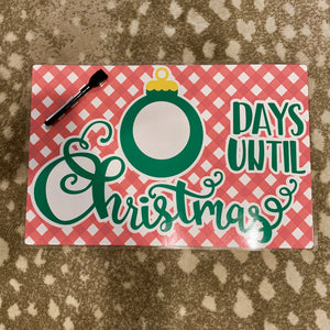 Days until Christmas Placemat