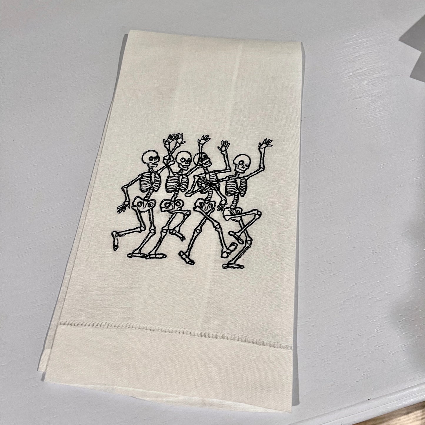 Skeleton Embroidered Guest Towel 👻