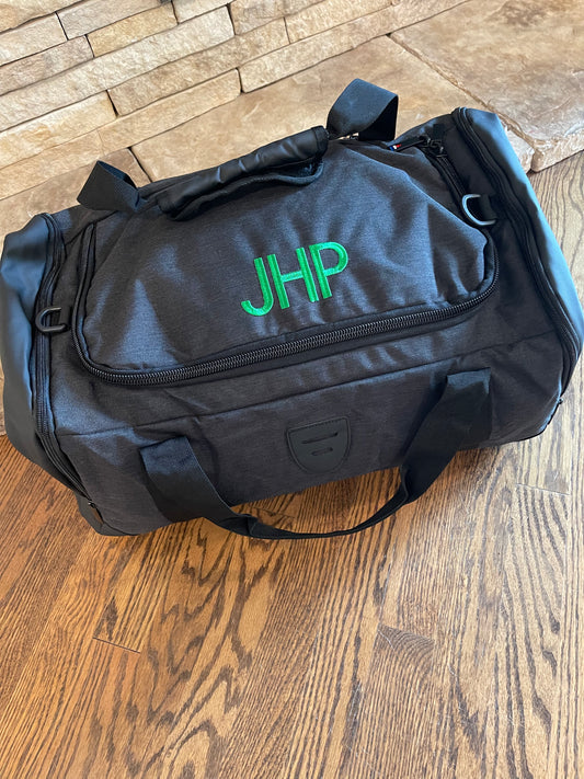 Black (dark gray) Duffle - weekender - overnight bag - backpack