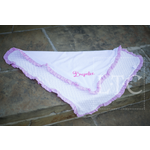 Load image into Gallery viewer, Minky Cotton Baby Blanket - Seersucker trim with Embroidered Monogram
