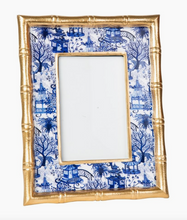 Load image into Gallery viewer, Garden Party Frame - Blue, White and Gold - 4*6
