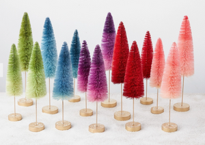 Bottle Brush Trees in Sets of 3 - several colors!