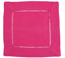 Load image into Gallery viewer, Vintage Vine Initial Embroidered Cocktail Napkins (set of four)
