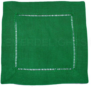 Vintage Vine Initial Embroidered Cocktail Napkins (set of four)-Napkins-[product_category]-Whatsoever Things