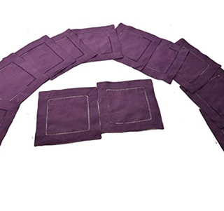 Vintage Vine Initial Embroidered Cocktail Napkins (set of four)-Napkins-[product_category]-Whatsoever Things