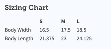 Load image into Gallery viewer, Bella Canvas Size Chart
