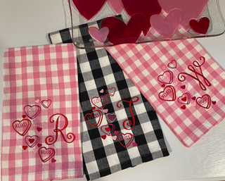Candy Hearts Embroidered Guest Towel ❤️-Towels-[product_category]-Whatsoever Things