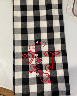 Candy Hearts Embroidered Guest Towel ❤️-Towels-[product_category]-Whatsoever Things