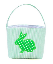 Load image into Gallery viewer, Seersucker Easter Bunny Basket
