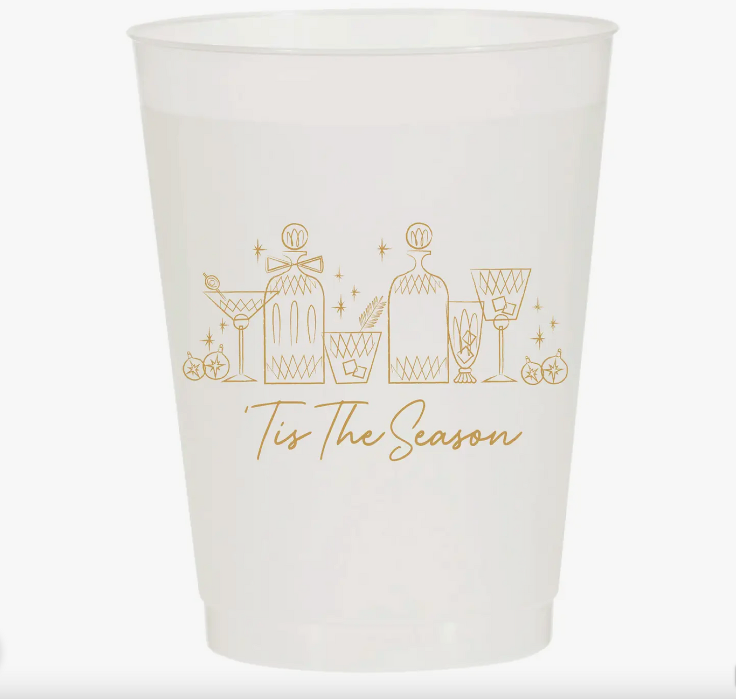 'Tis the Season' Shatterproof Cups, Set of 10